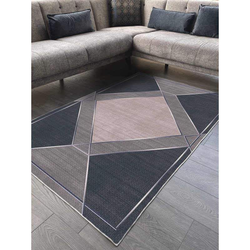 Tapis en coton Jaylynn, Rectangle 6 pi 7 po x 8 pi 2 po