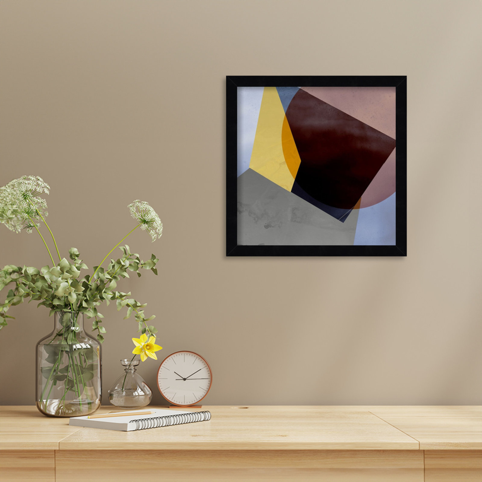 Flagler "Essentially Minimal II" Print, 13" H x 13" W, Black