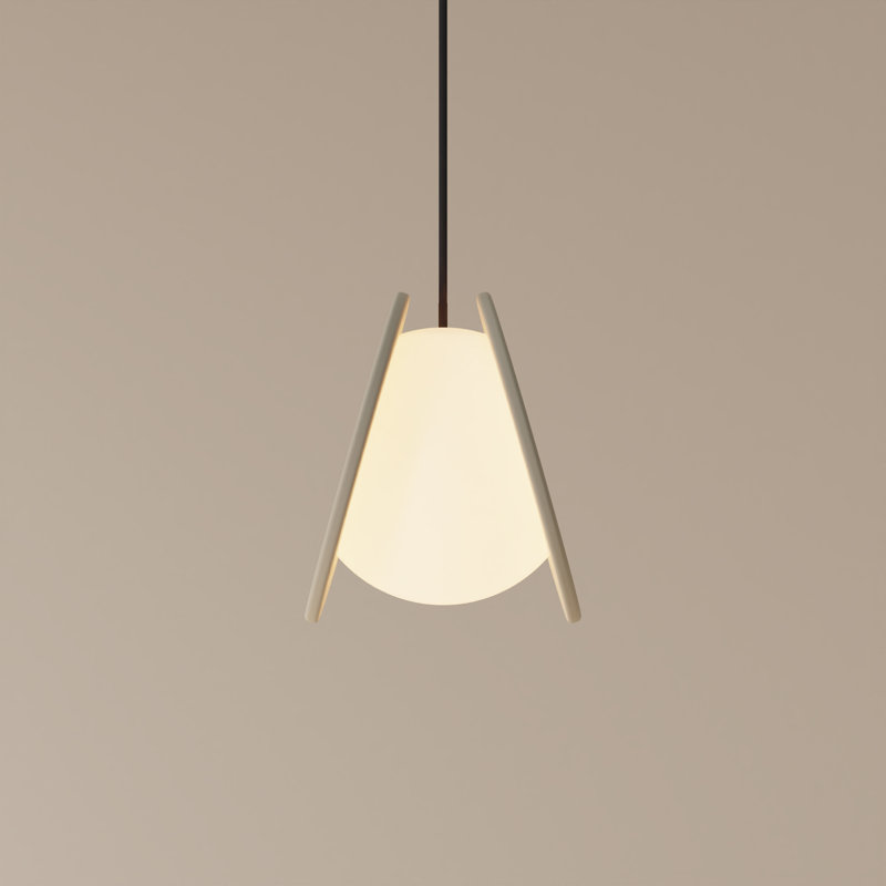 Pendulum Pendant Light, Sand, Black, 14" H x 9.69" W x 8.03" D