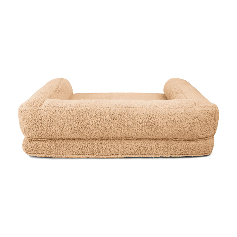 Lit pour chien Tucker Murphy Pet ™ Sherpa Couch, Grand (l 40 po x P 10 po x H 30 po), Carmel / or