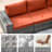 5-Person Wicker Patio Furniture Set With Cozy Cushions And Coffee Table-1131236928