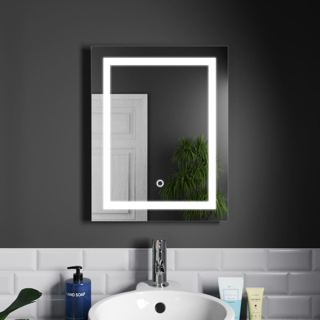 Rectangle LED Bathroom Mirror Fog Free Touch Sensor