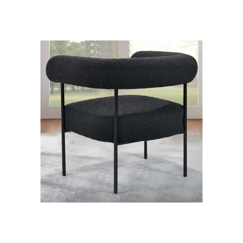 Fauteuil d'appoint Soft Boucle, Noir