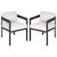 Ensemble de 2 chaises d'extérieur en aluminium