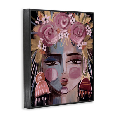 Modern Diva Female Portrait Framed Giclee, design by Anna Lischenko