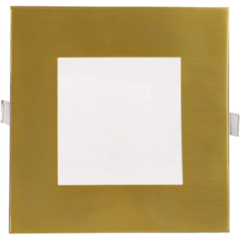 Lumière carrée 6 po en laiton brossé 18W 1400 lumens 5CCT