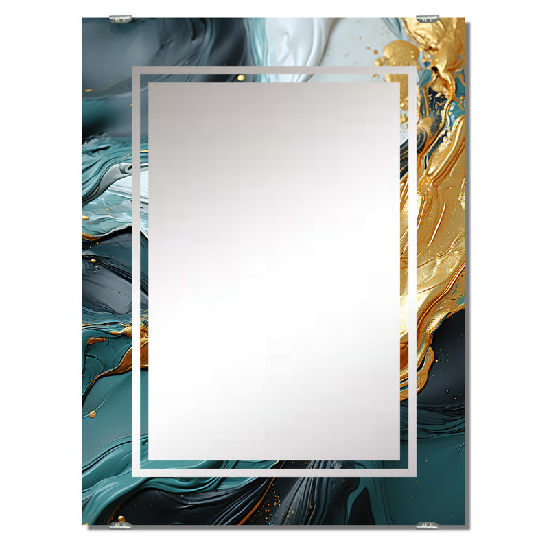 Rawlins - Miroir mural peinture abstraite MIR137677, 32 po x 24 po