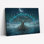 Art mural sur toile Gallery Wrap pour le salon, la chambre à coucher, le bureau ou le vestibule - décoration murale décorative avec arbre au clair de lune