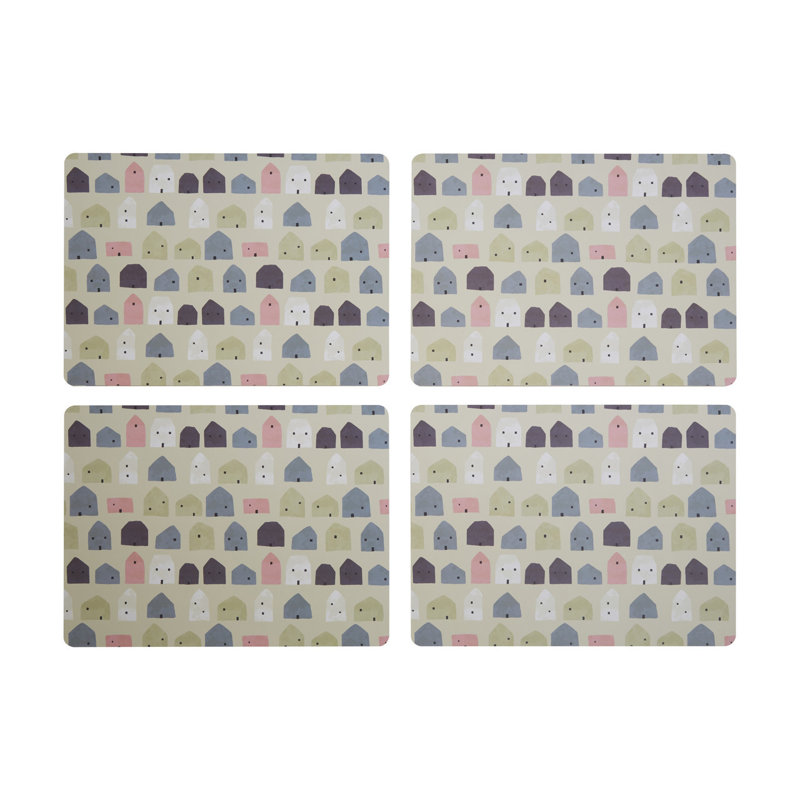Anyfer Cork Geometric Rectangle Placemat