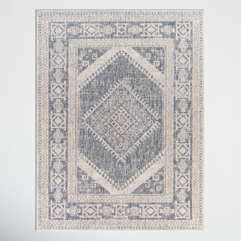 Bronwyn Oriental Indoor / Outdoor Rug, Rectangle 6'7" x 9'