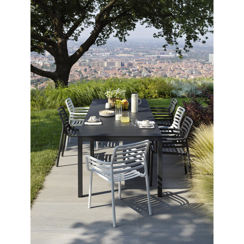 Doga Outdoor Dining Side Chair, White
