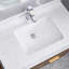 Lavabo de salle de bain rectangulaire en céramique avec trop-plein 15,25 po Go Peak