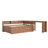 Tarazon L-Shaped Twin Daybed With Trundle, Integrated Desk And Storage Shelves, Durable Wood-125179223-125179225