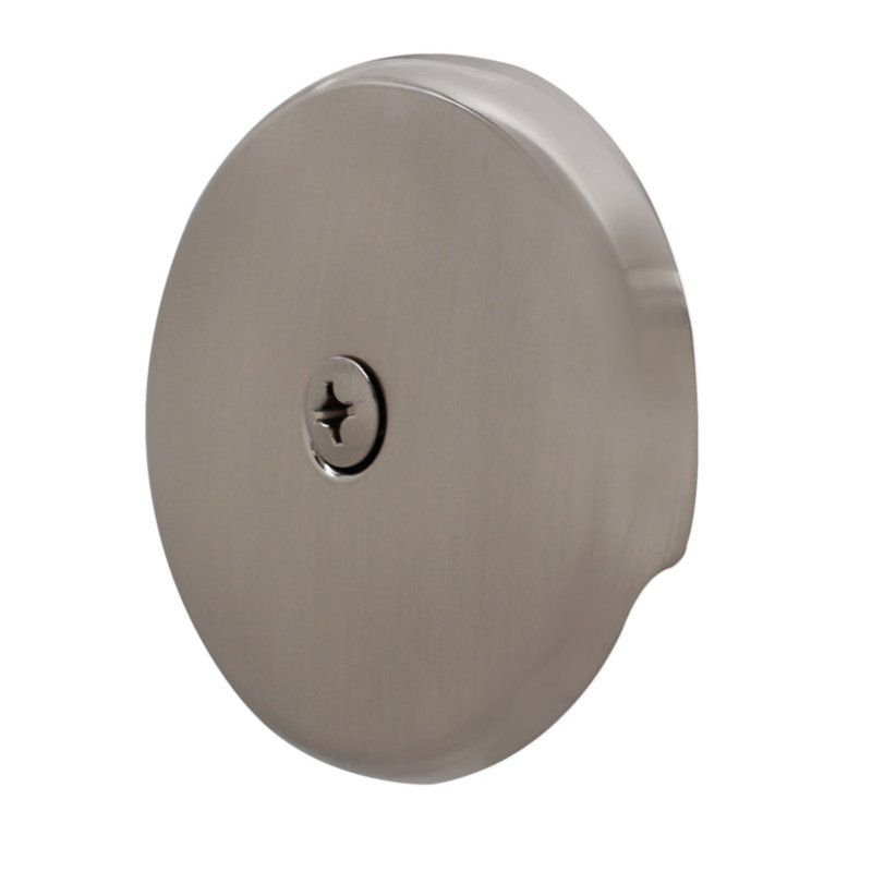 3-1/8" One-Hole Bathtub Overflow Faceplate and Screw, Satin Nickel