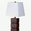 Lampe de table moderne en bois empilable