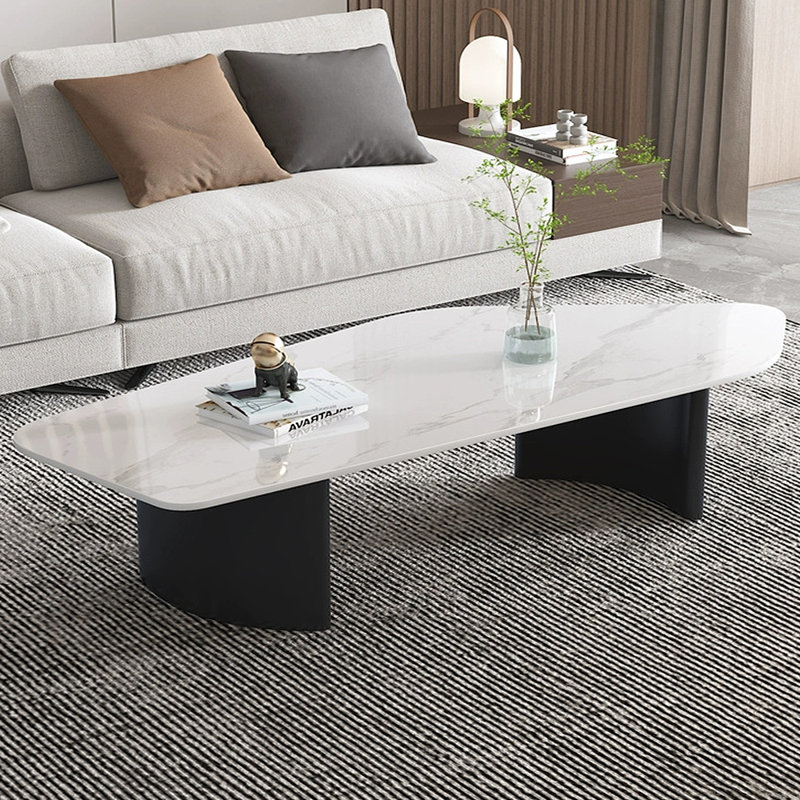 Italian Irregular Rock Slab Coffee Table, 15.75" H x 62.99" L x 29.53" W