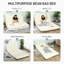 Canapé-lit en mousse avec rembourrage en mousse, lit de siège à billes blanc crème, tissu, conception contemporaine sans assemblage, matelas pliant large, confortable pour étudier