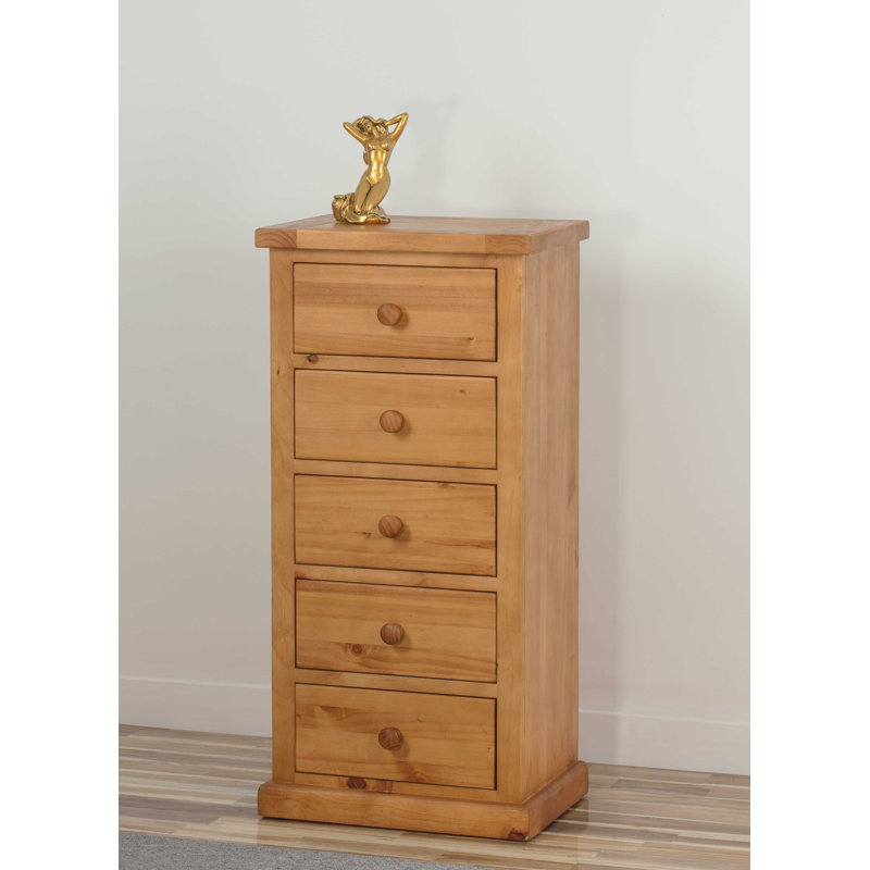 Zimmermann Solid Wood 51 cm W Chest of 5 Drawers