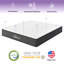 Matelas simple à gel rafraîchissant 10 pouces, pour soulagement et faible transfert de mouvement, compatible avec une base réglable - matelas à ressorts en mousse gris et blanc-133709557-133709560