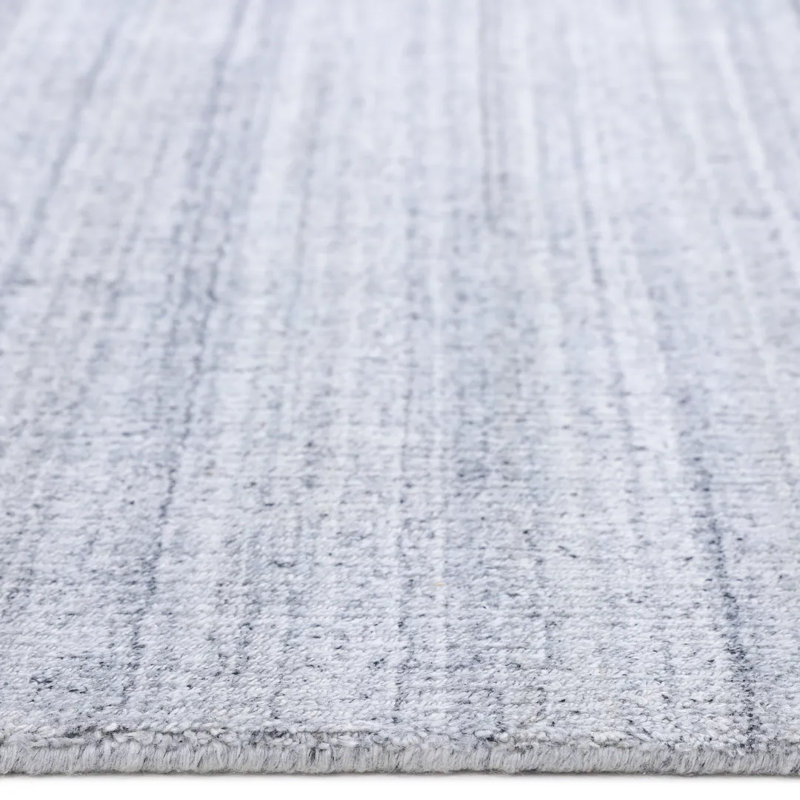 Chrisha Abstract Area Rug in Gray/White, Rectangle 5' x 8'
