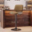 Tabourets de bar modernes pivotants de 26 po de hauteur, tabourets de comptoir à hauteur réglable avec bois cintré, tabourets de bar rembourrés en similicuir avec repose-pieds pour bar, cuisine et salle à manger-290655273-288383732
