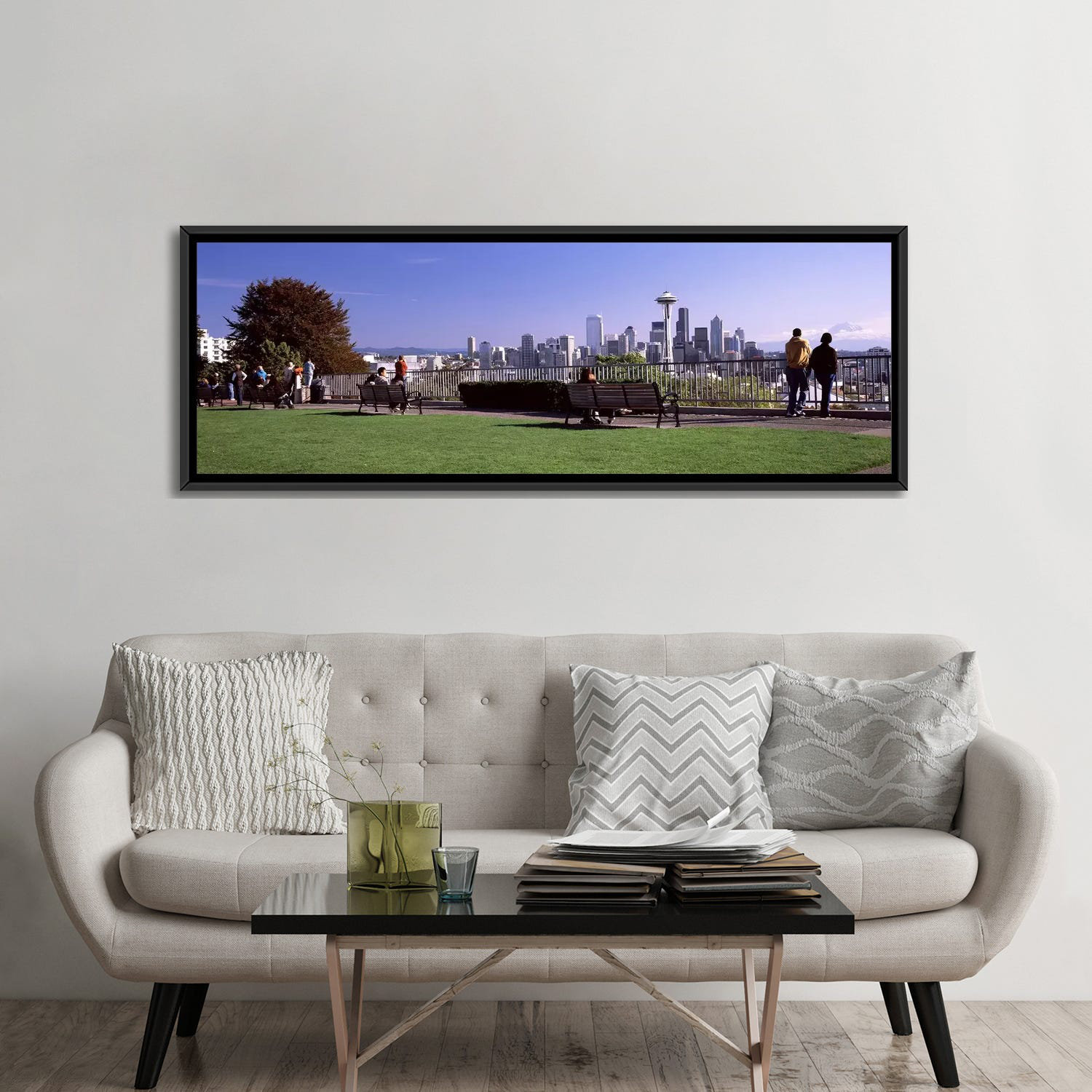 Bless international City Viewed From Queen Anne Hill, Space Needle,  Seattle, King County, Washington State On Canvas Print