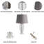 Lampe de table en verre