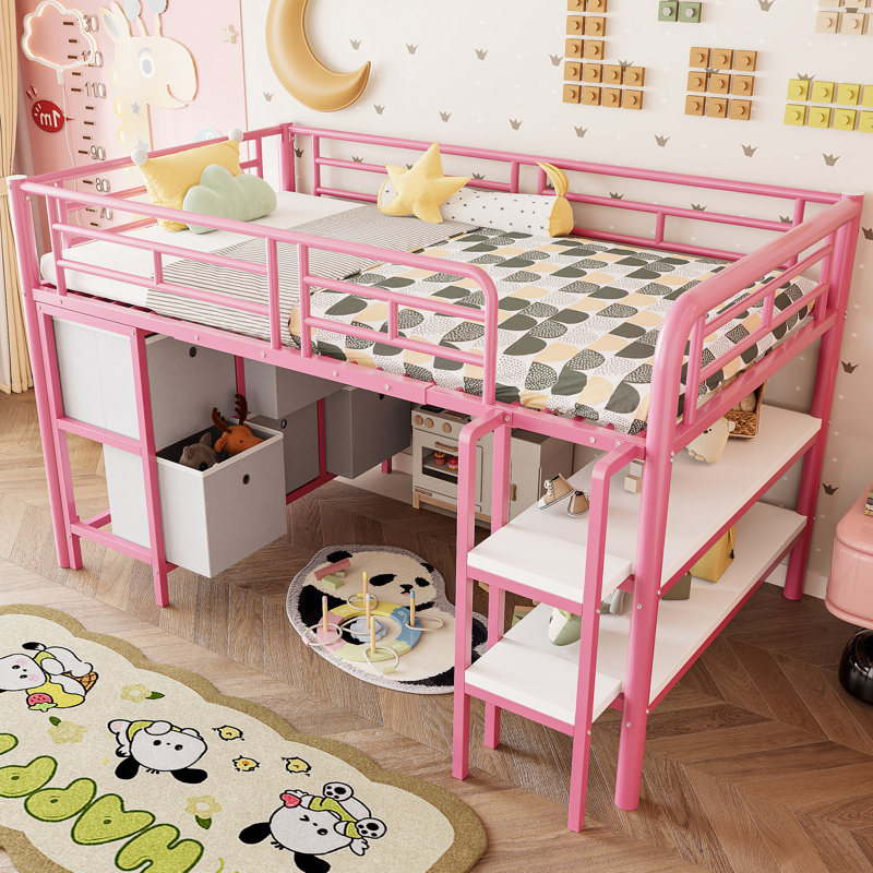 European Single (90 X 200 Cm) Bed Frame, Pink