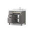 Meuble-lavabo simple 36 po avec quartz blanc Dazzle Caroline Parkway-129467959-129467961