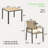 5-piece Patio Dining Table Set, Acacia Wood Table Top With Umbrella Hole,rattan Chairs-1448864811-1448864809