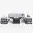 9 - Piece Outdoor Modular Sectional Set with Fire Table-1363332831