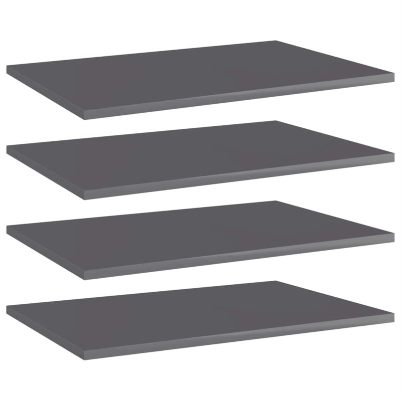 Floating Shelves Wall Shelving Wall Mounted Shelves Display Wall Units, High Gloss Gray, 0.6" H x  23.6" W x 15.7" D