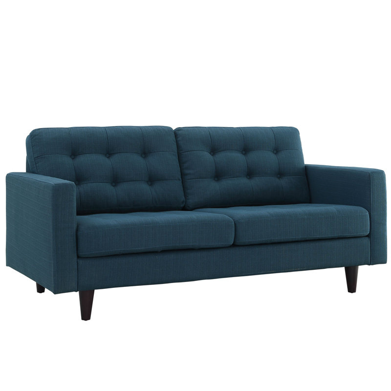 Modway Empress Upholstered Loveseat, Azure