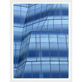 Blue Glass Wall' Framed Graphic Art Print on Glass