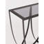 Cockrell Glass Top Cross Legs End Table