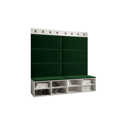 Jakab 168 cm W Hall Tree with Storage Bench and Shoe Storage