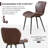 Modern Dining Chair with Faux Leather Upholstery and Metal Legs-401015993