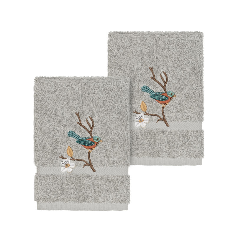 Spring Time Turkish Cotton Washcloth, Light Gray