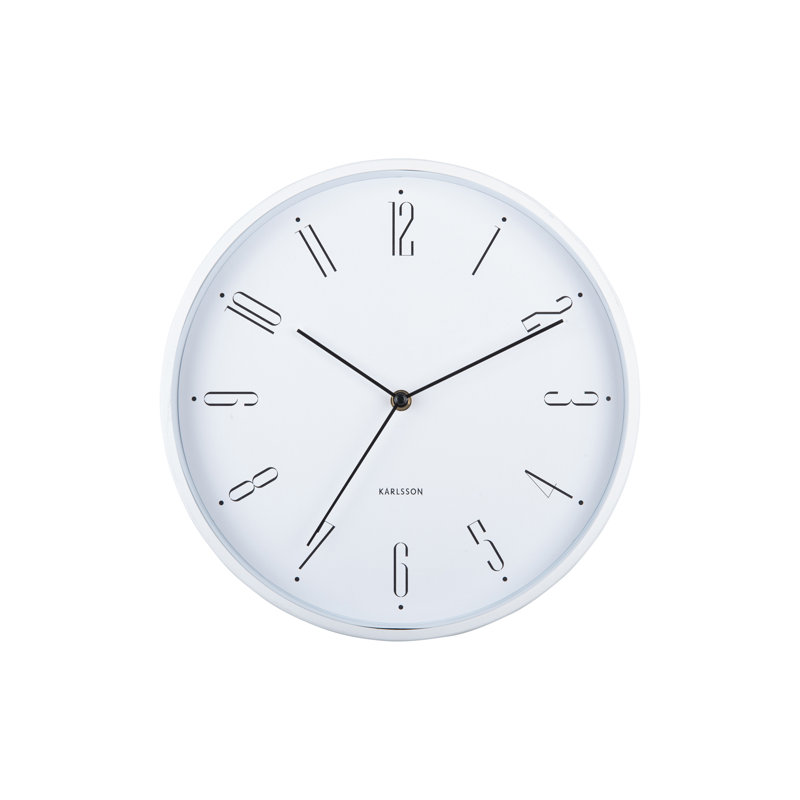 Iron Wall Clock, White