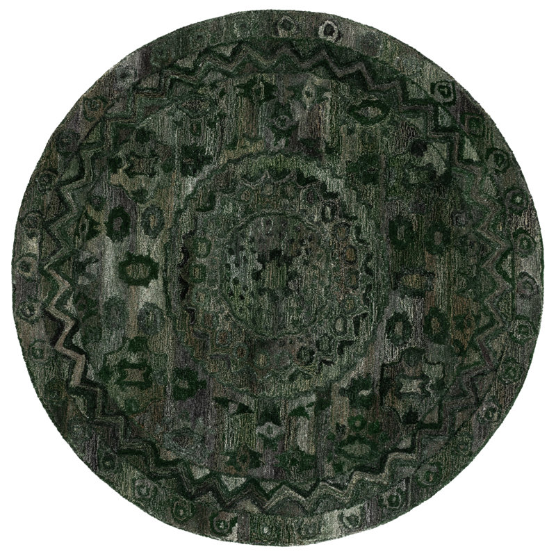 Anatolia 411 Hand Tufted Performance Oriental Rug, Round 6'