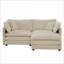 Canapé modulaire 2 places en L avec repose-pieds pour petits espaces | Chenille beige-1650201531