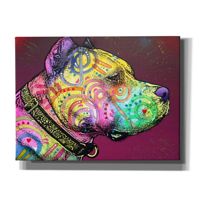 «Pitbull Soul» par Dean Russo, estampe numérique sur toile, H 12 po x l 16 po x P 0,75 po