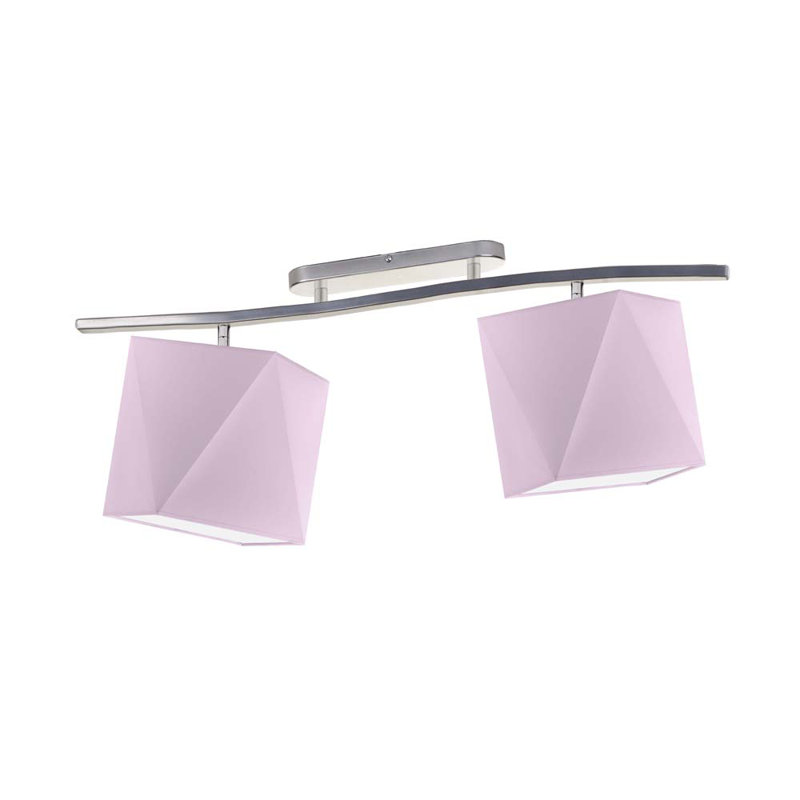 Muro Flush Mount, Grey, Light Purple