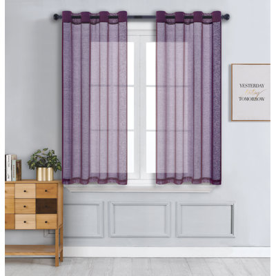 Goble Semi Sheer Curtains / Drapes Pair
