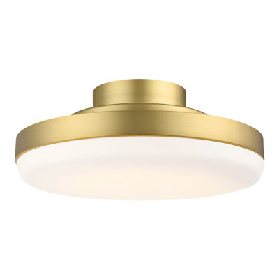 TriAire Ceiling Fan 12 inch Correlated Color Temperature (CCT) Select LED Light Kit - Brushed Satin Brass
