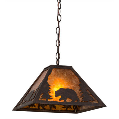 Luminaire suspendu conique à 1 lumière Bear Creek