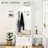 Hall Tree with Coat Rack, Storage and Sitting Bench, White-63222591