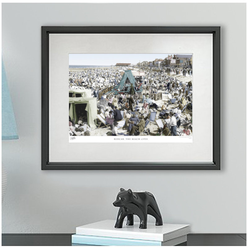 Redcar, The Beach C1955 - Single Picture Frame Print, 60cm H x 80cm W x 2.3cm D