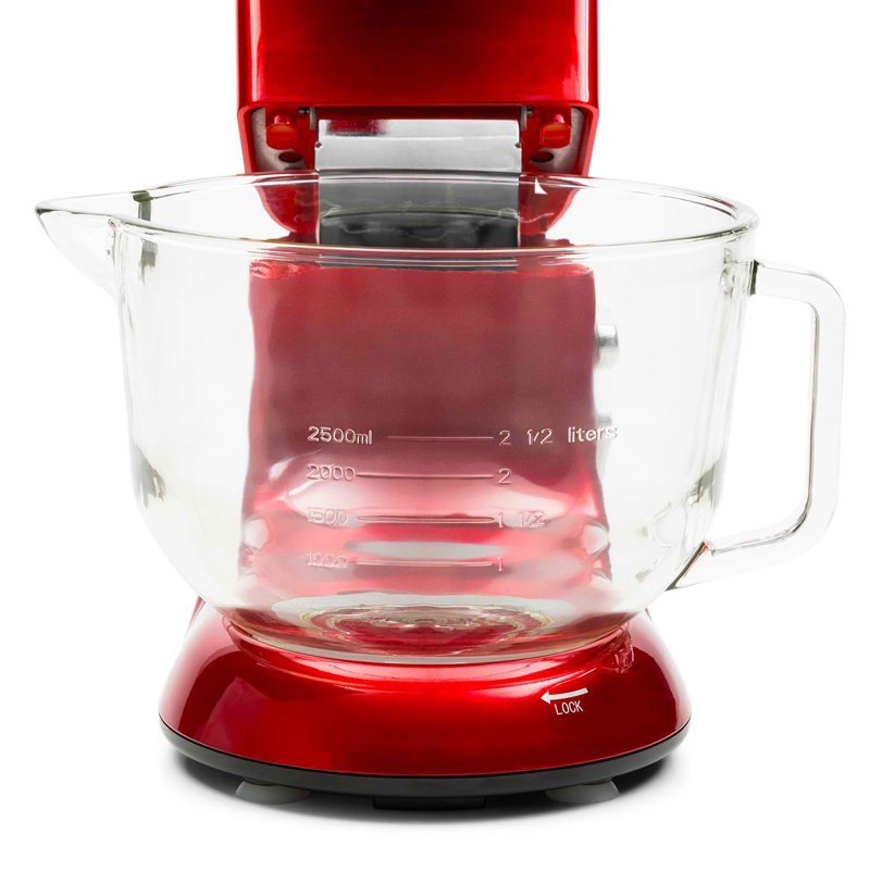 Klarstein 6 Speed 5.2L Stand Mixer, Red
