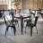Harewood Square Commercial Indoor/Outdoor Poly Resin Restaurant Table with Steel Frame-797385362-797385365